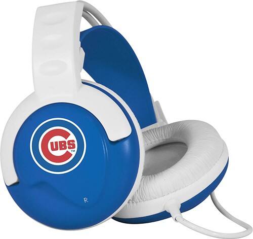 Front Standard. Pangea - Fanjams Chicago Cubs Over-the-Ear Headphones - Blue/White.