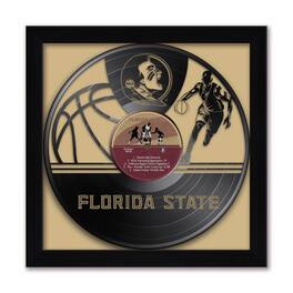 Sporticulture - Florida State Seminoles Framed 13" x 13" Vinyl Record Art Print - Beige