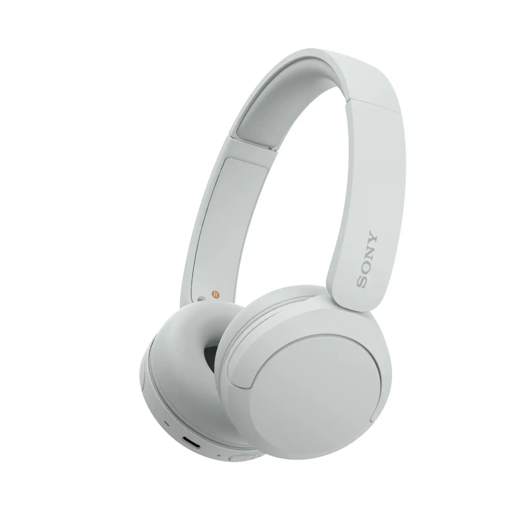 Front. Sony - WH-CH520 Wireless Headphone with Microphone - White.