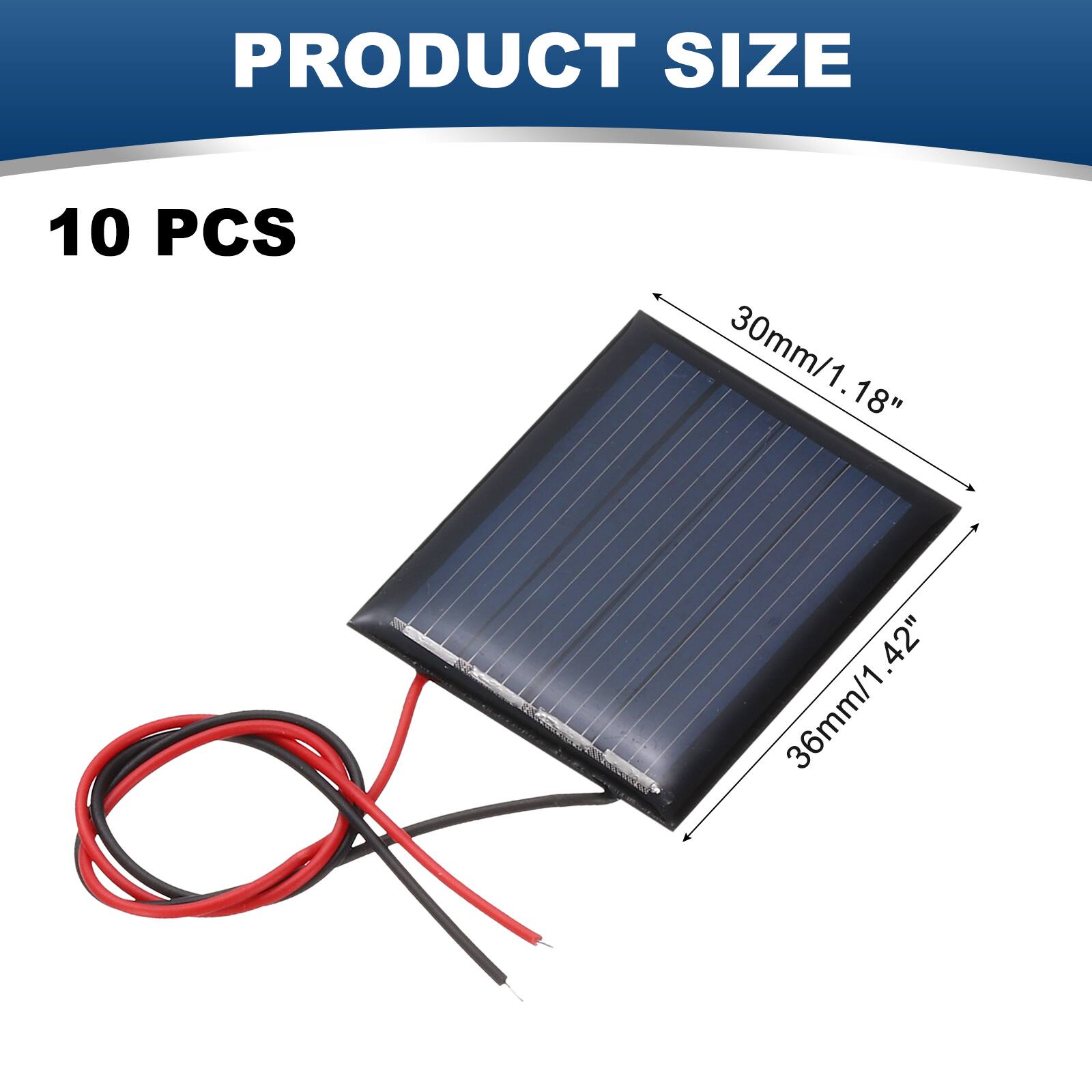 PRODUCT SIZE  
10 PCS  
30mm/1.18" x 36mm/1.42"