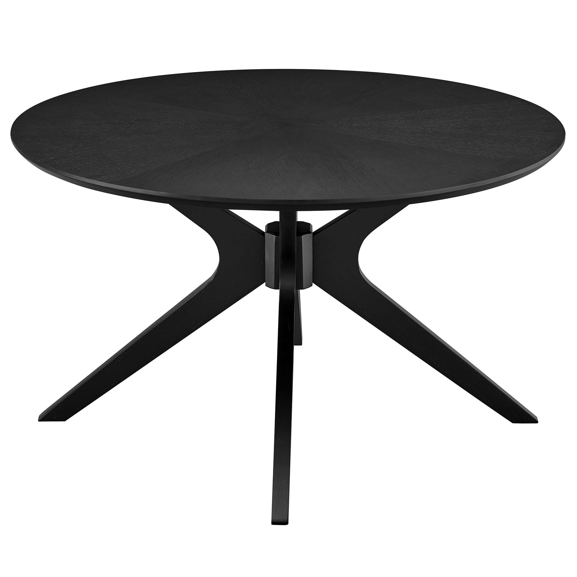Alt View 2. Modway - Crossroads Round Wood Coffee Table by Modway - Black.