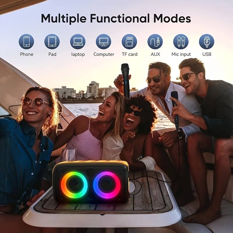 Multiple Functional Modes

- Phone
- Pad
- Laptop
- Computer
- TF card
- AUX
- Mic input
- USB