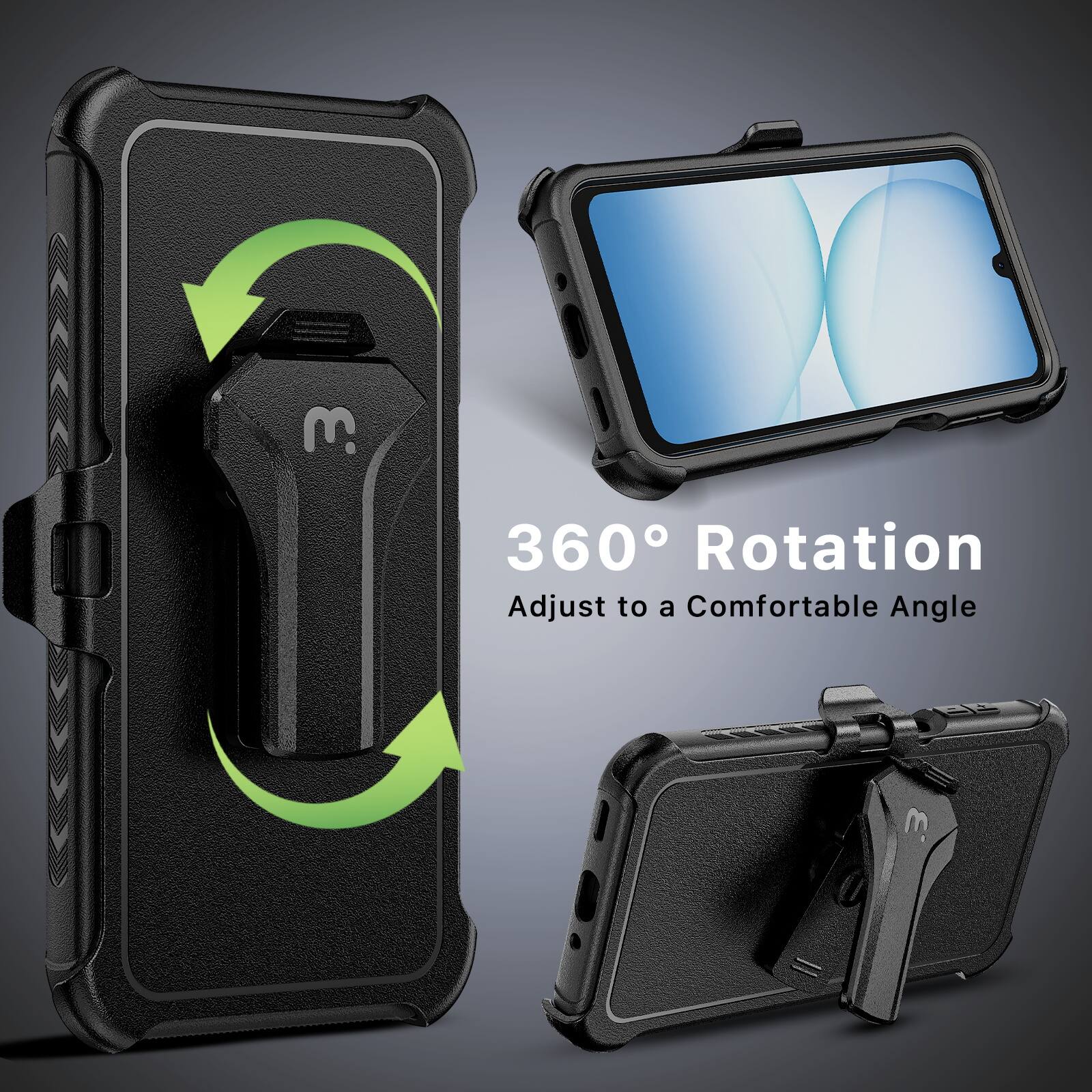 360° Rotation  
Adjust to a Comfortable Angle