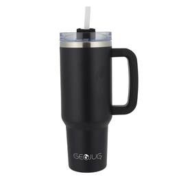 Brentwood - GEOJUG 40oz Insulated Stainless Steel Tumbler Cup with Handle - Black