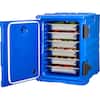 Front. VEVOR - Insulated Food Pan Carrier, 95 Qt Hot Box for Catering, Food Box Carrier with Double Buckles, Front Loading Food Warmer - Blue.