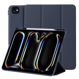 Vena - For Apple iPad Pro 13 Inch Case with Pencil Holder, iPad Pro M4 13 Inch Case Cover (2024) with Slim Trifold Stand - Blue