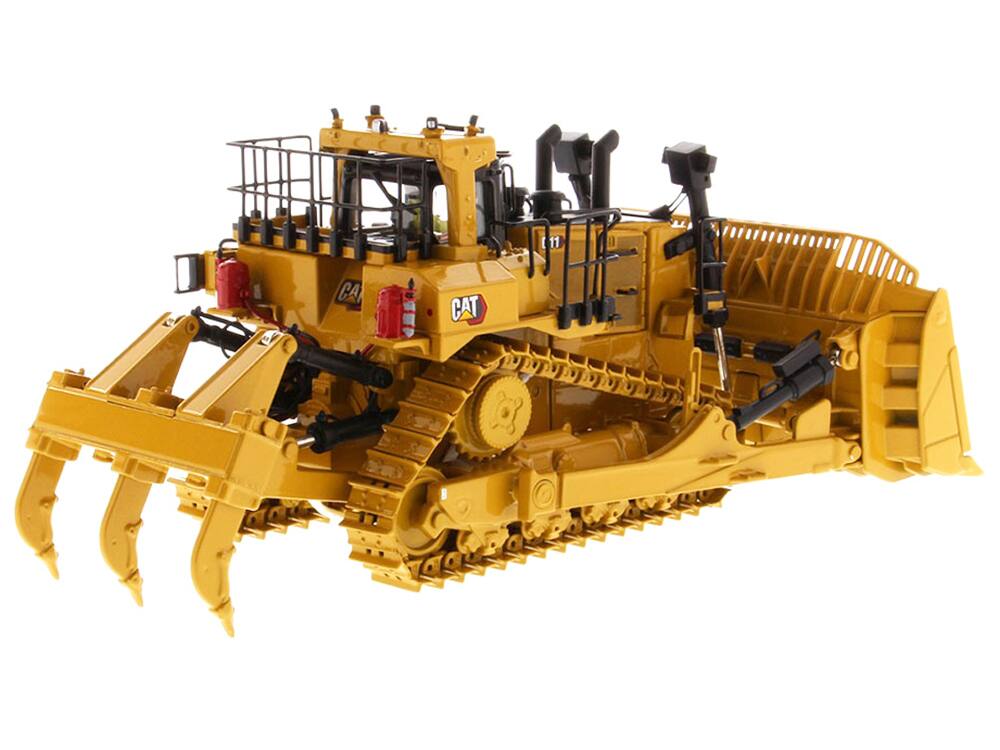 Alt View 3. Diecast Masters - CAT Caterpillar D11 Fusion Track-Type Tractor Dozer with Operator "High Line" Series 1/50 Model by Diecast Masters.