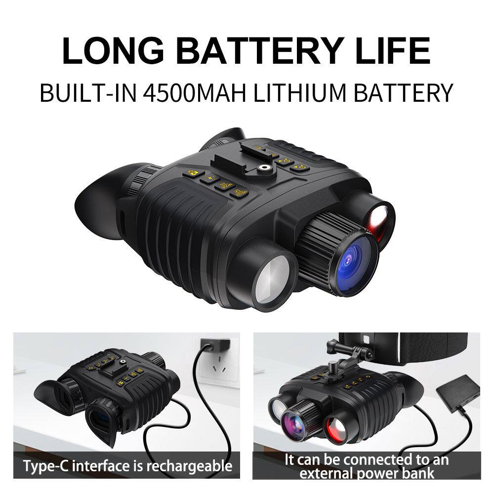 LONG BATTERY LIFE  
BUILT-IN 4500MAH LITHIUM BATTERY  

Type-C interface is rechargeable  

It can be connected to an external power bank