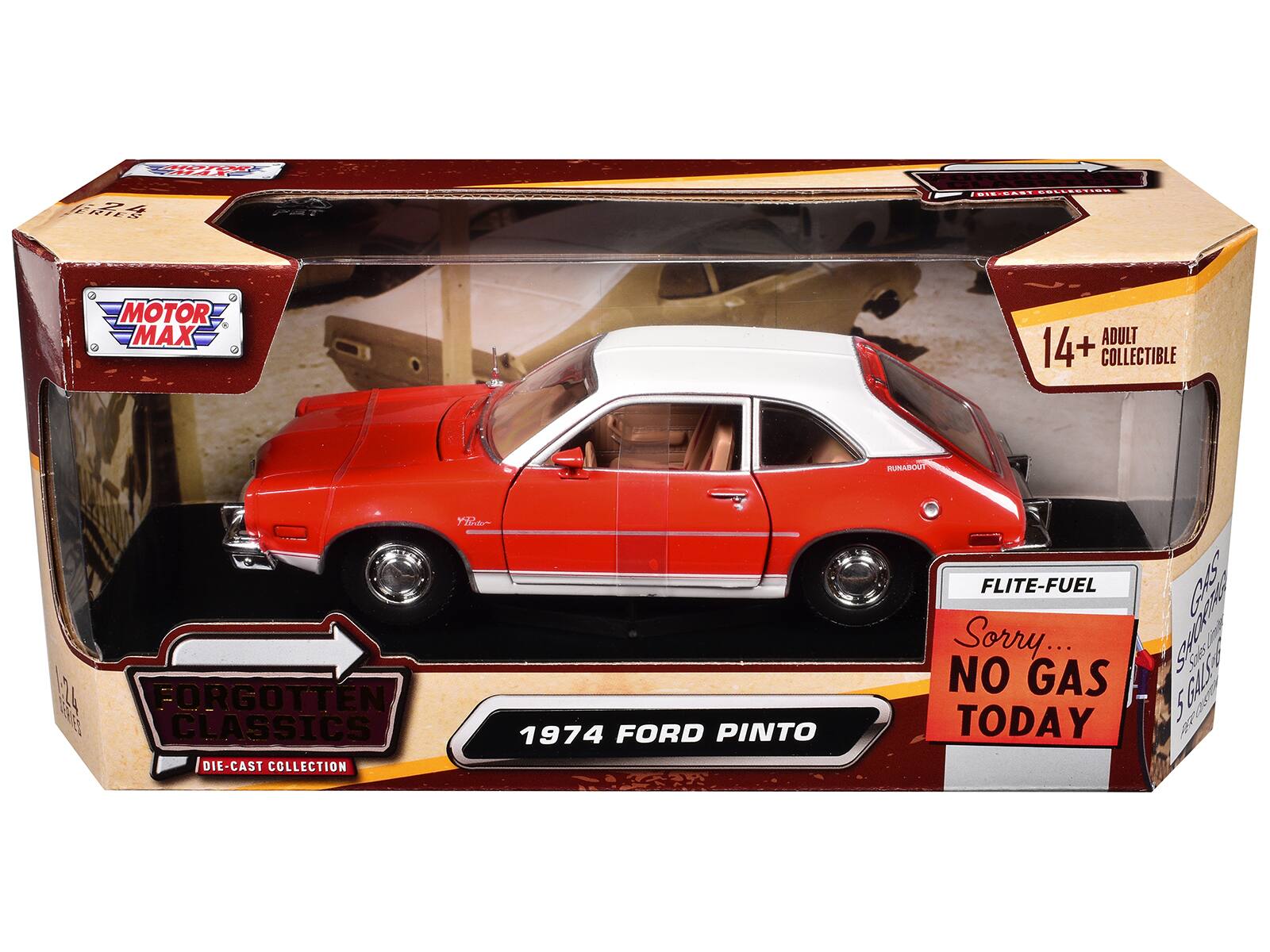 - MOTOR MAX
- ADULT COLLECTIBLE 14+
- FORGOTTEN CLASSICS
- DIE-CAST COLLECTION
- 1974 FORD PINTO
- FLITE-FUEL
- Sorry... NO GAS TODAY