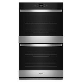 Whirlpool - 8.6 Total Cu. Ft. Double Wall Oven with Air Fry When Connected .- Fingerprint Resistant - Stainless Steel