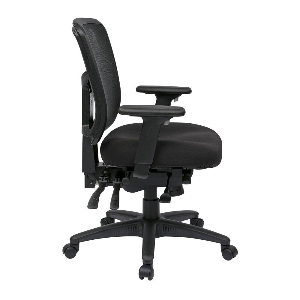 Left. FurniFact - Ergonomic Mesh Office Chair – Mid-Back Task Chair With Mesh Seat - Brown.