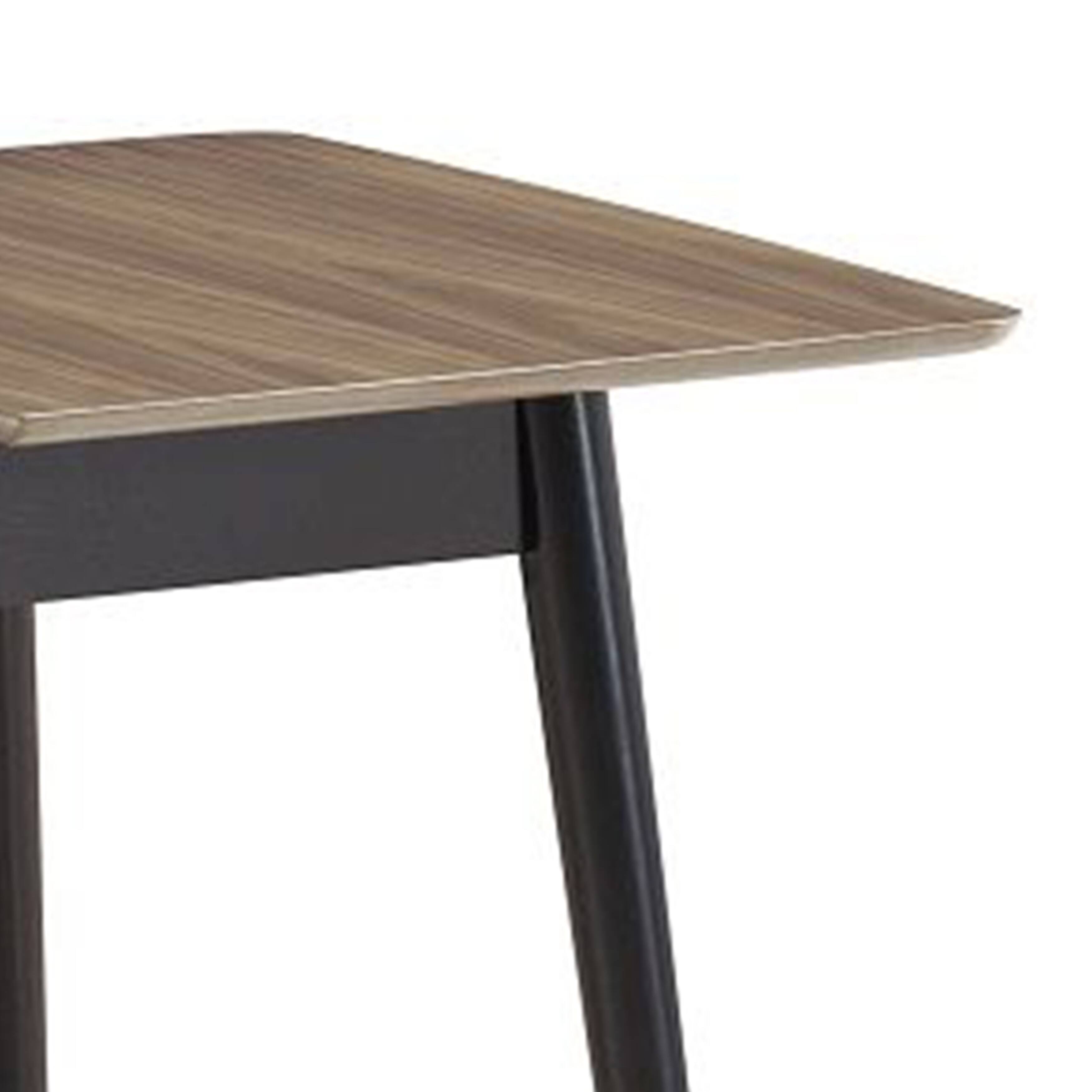 Alt View 1. Manhattan Lane - Anae 51-63 Inch Dining Table, Butterfly Leaf, Brown Wood Top, Black Legs - Brown, Black.