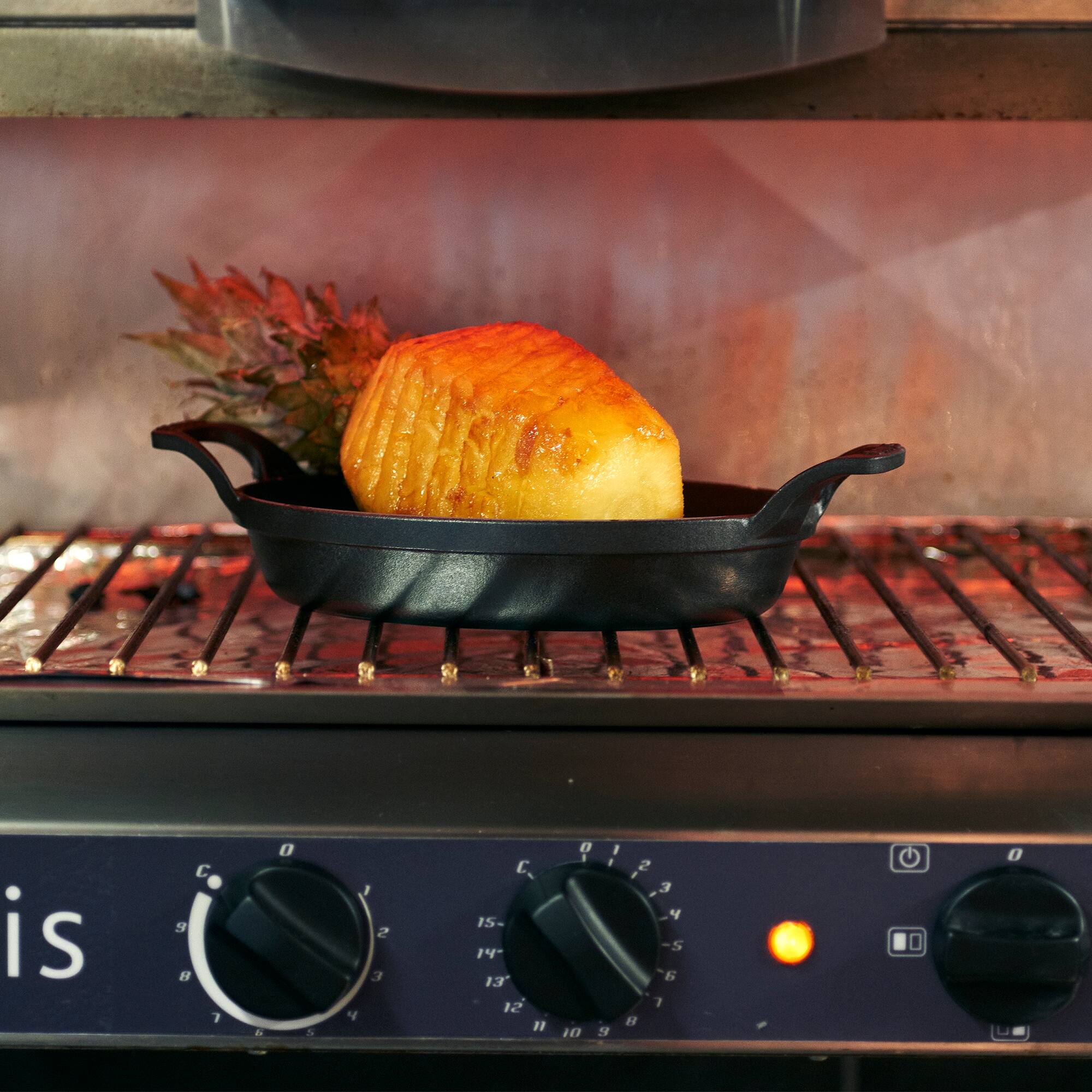 Alt View 3. Staub - Staub Cast Iron 8-inch x 5.5-inch Oval Gratin Baking Dish - Matte Black - Matte Black.