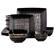 Front. Elama - Elama's Naina 16 Piece Double Bowl Stoneware Dinnerware Set - Black and Brown.