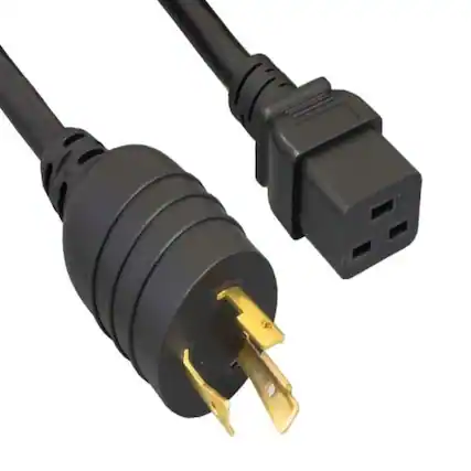 Front. Sanoxy - SANOXY Cables and Adapters; 15ft 12 AWG 20A 125V Heavy-Duty Power Cord (NEMA L5-20P to IEC 320 C19), Black - Black.