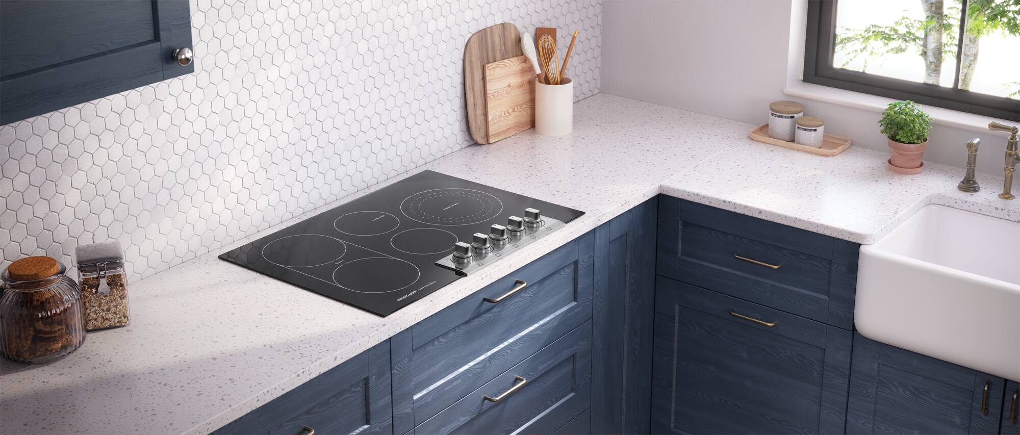 Alt View 13. Frigidaire - Frigidaire Professional 30" Electric Cooktop - Stainless Steel.