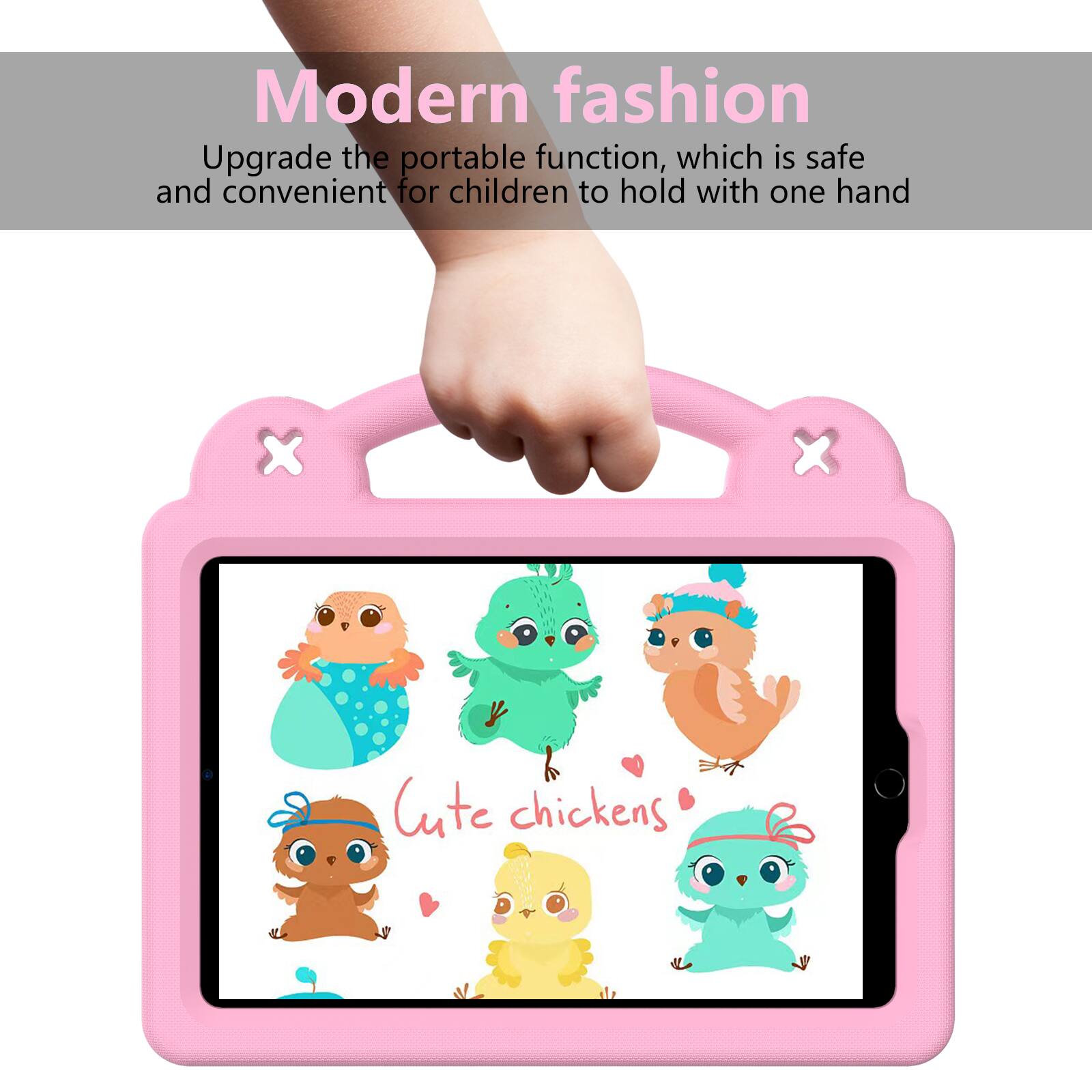 Modern fashion  
Upgrade the portable function, which is safe and convenient for children to hold with one hand  

Cute chickens