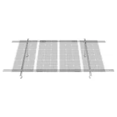 Front. VEVOR - Solar Panel Mounting Brackets, 30°-60° Adjustable Multi-Pieces Solar Panel Brackets for 1-4PCS Solar Panels - Sliver.