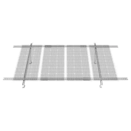 Front. VEVOR - Solar Panel Mounting Brackets, 30°-60° Adjustable Multi-Pieces Solar Panel Brackets for 1-4PCS Solar Panels - Sliver.