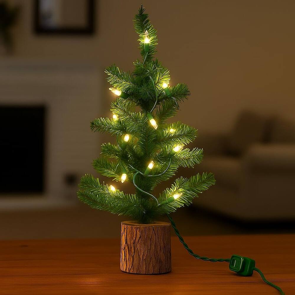 Back. THIRSTY TURTLE - 5ft Mini Light String, 20 Clear Bulbs on Green Wire, Indoor/Outdoor, UL Listed.