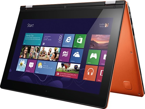  Lenovo - IdeaPad 2-in-1 11.6&quot; Touch-Screen Laptop - Intel Core i5 - 4GB Memory - 128GB Solid State Drive - Clementine Orange