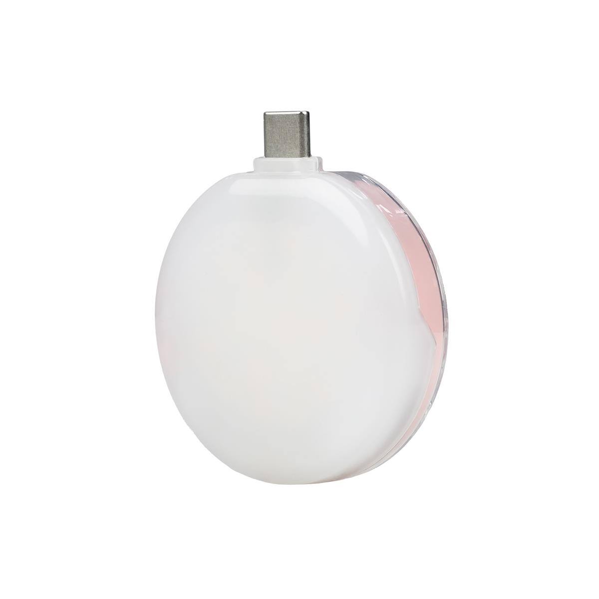 Alt View 3. NANLITE - Nanlite cookie Warm White USB-C Mini Round LED Light, Coral Pink.