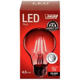 FEIT ELECTRIC - Filament A19 E26 (Medium) LED Bulb Red 30 Watt Equivalence 1 pk