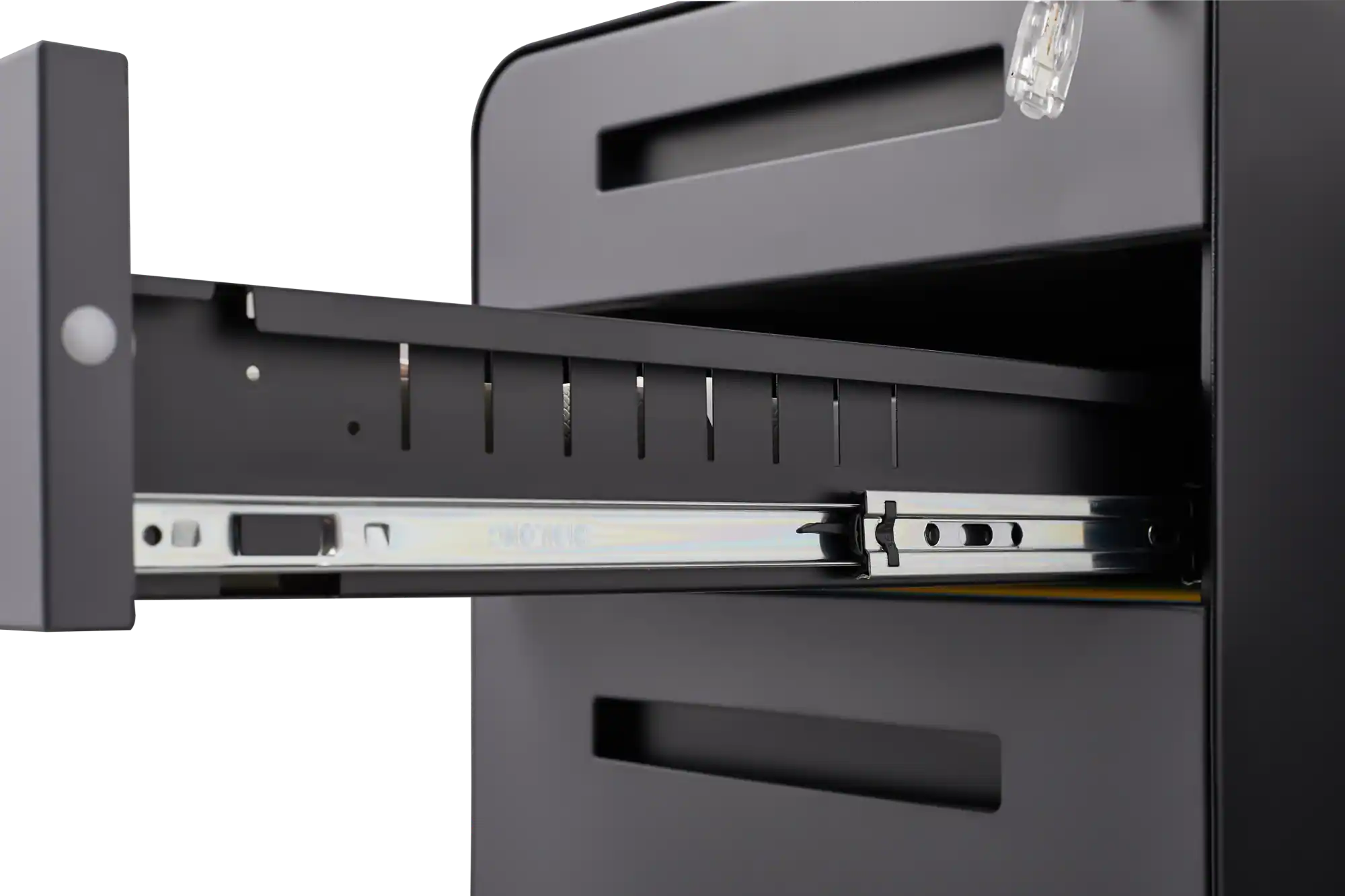 Alt View 6. Ecooso - 3 Drawer Mobile File Cabinet, Simple Rolling Office File Storage Organizer with Anti-Tilt Design and Steel Material - DARK GREY.