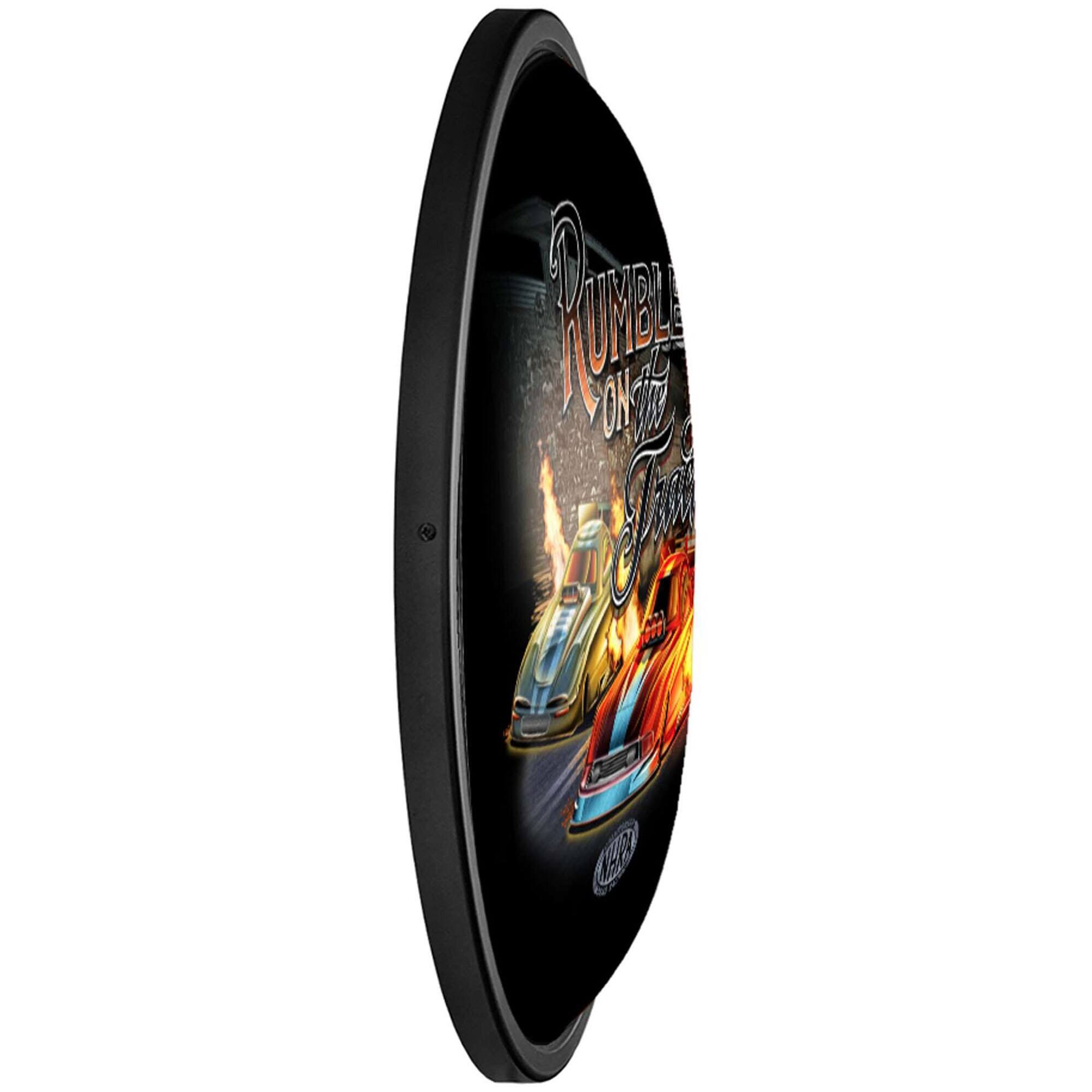 Alt View 2. The Fan-Brand - NHRA Rumble on the Track 18'' Round Slimline Illuminated Wall Sign - Multicolor.