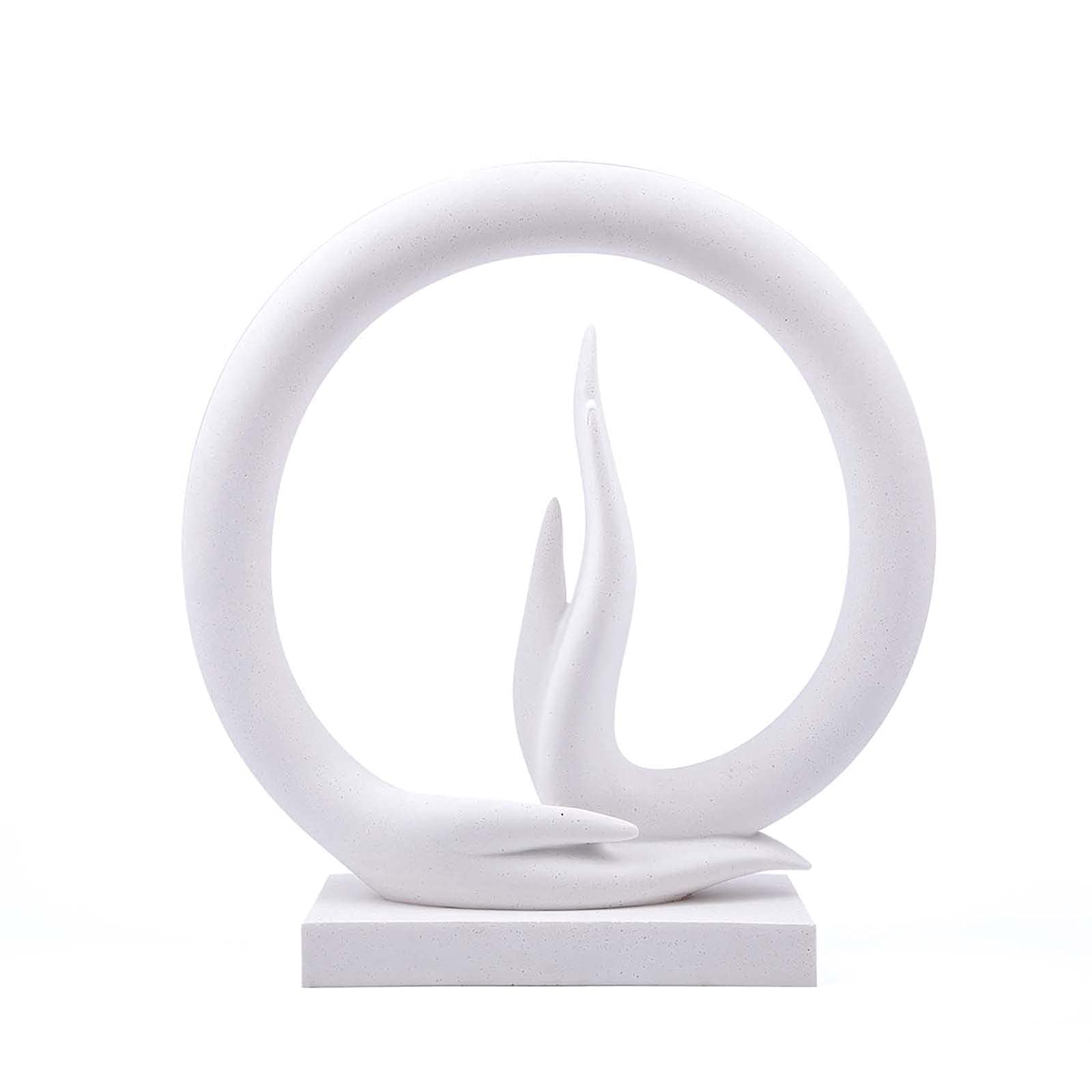 Front. Refined Abode Design - Desert Sandstone Buddha Hand Statue Yoga Decor The Art Of Minimalism Valuable Collection (solid 6.6 Pounds) - White Sandstone.