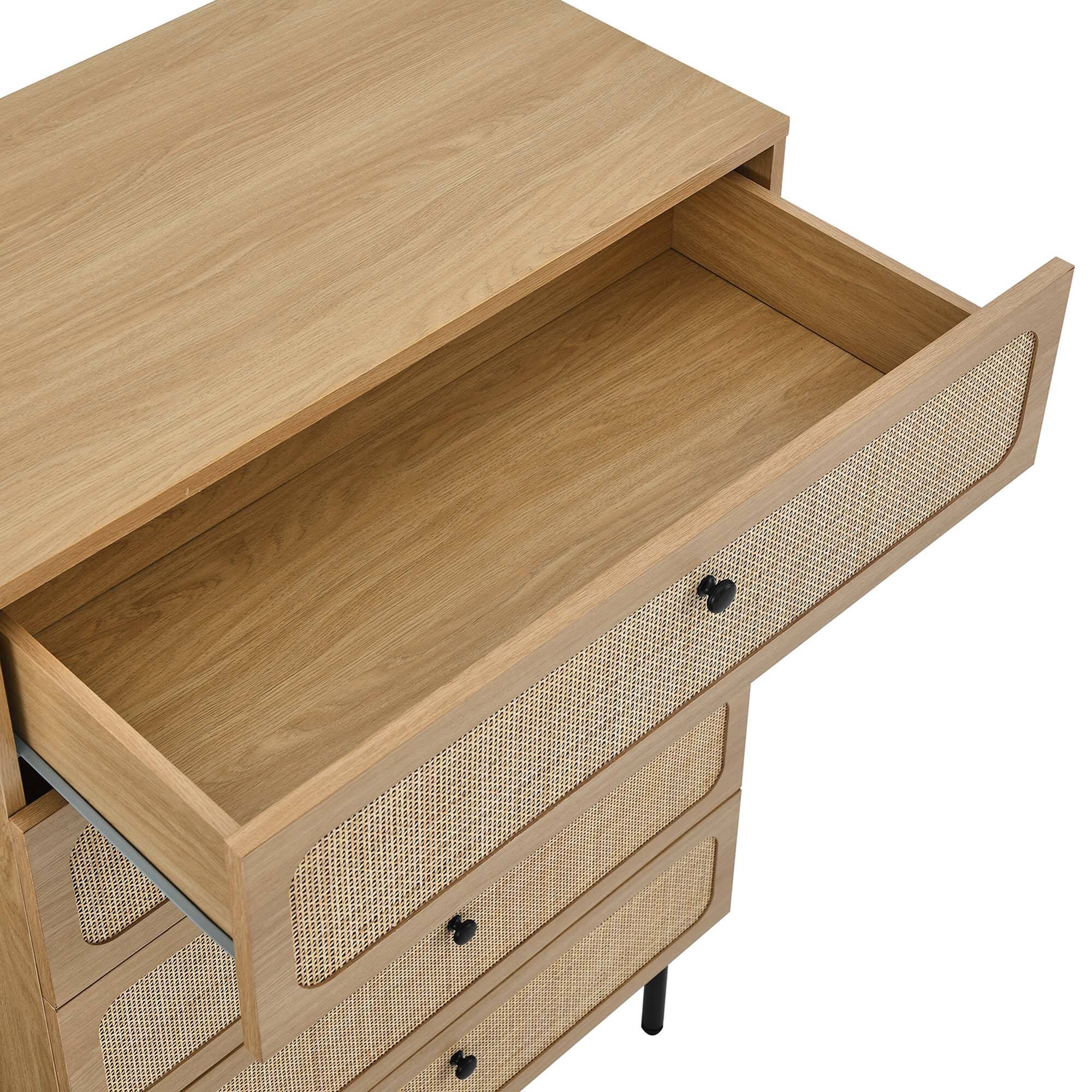 Alt View 4. Modway - Chaucer 5-Drawer Chest by Modway - Oak.