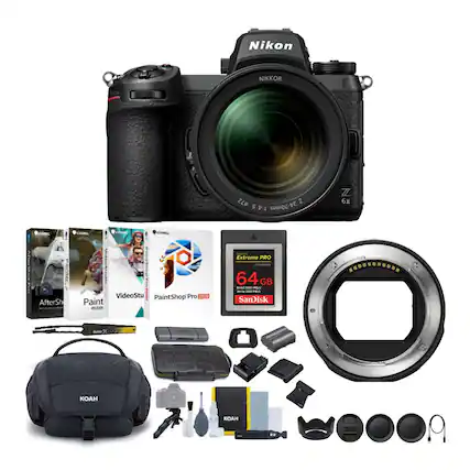 Nikon NIKKOR $72 2 5 1:4 24-70mm Z 6II
Painter 1 AfterSh CORI EE COEL
VideoStu PaintShop Pro 220 Paint esser Snta Extreme PRO - 64 GB - SanDisk
UOHUX*K - KORNS KOAH KOAH ece 9