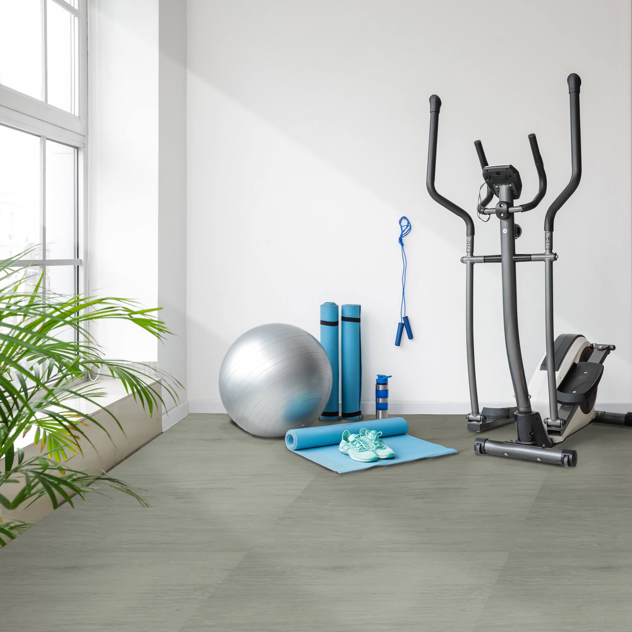 Alt View 3. Sorbus - Sorbus 144 Sq. Ft. Wood Grain Floor Tiles Foam Mat EVA Interlocking Mats Tile 3/8-Inch Thick Flooring Mats w/Borders - Light Gray.