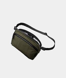 ALPAKA - Flight Sling 2L Lightweight Packable Travel Sling Bag with Tablet Sleeve and Detachable Strap - Green/Grey Axoflux 400D
