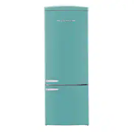 Unique Appliances - 28 in. Wide Classic Retro 16.7 cu.ft Bottom Freezer Counter Depth Refrigerator - Ocean Mist Turquoise