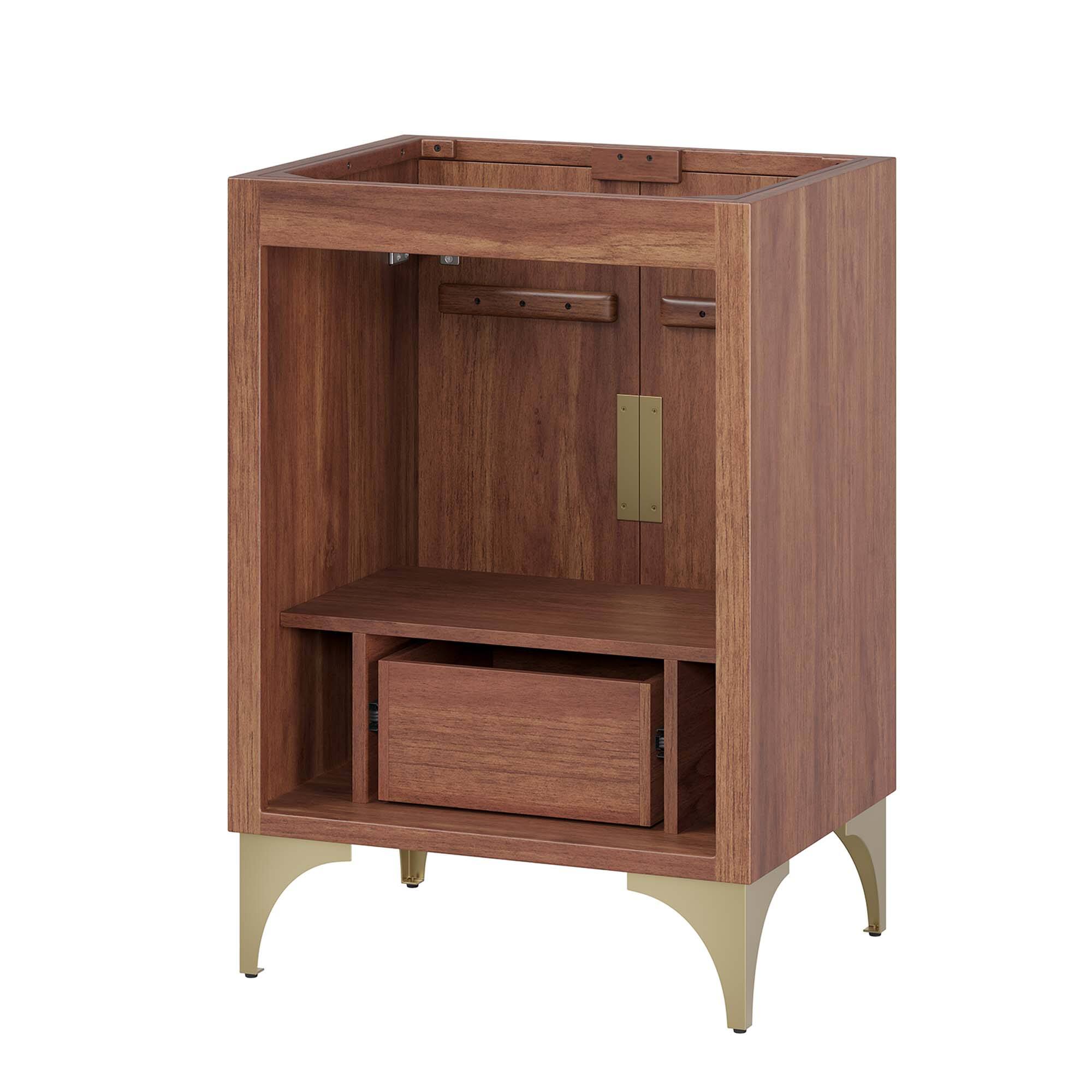 Alt View 2. Modway - Daylight Bathroom Cabinet Basin Not Included by Modway - Walnut.