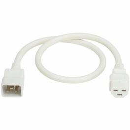 Eaton Tripp Lite Series Power Cord, C20 to C21 - Heavy-Duty, 20A, 250V, 12 AWG, 2 ft. (0.6 m), For Network - White