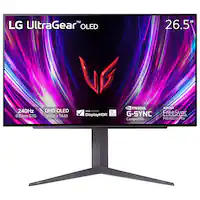 LG - UltraGear 27" OLED QHD 240Hz 0.03ms FreeSync and NVIDIA G-SYNC Compatible Gaming Monitor with HDR400 - Black - Front_Zoom
