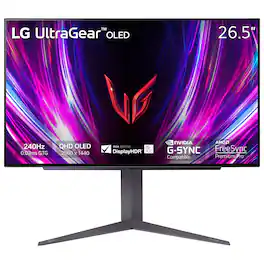 LG - UltraGear 27" OLED QHD 240Hz 0.03ms FreeSync and NVIDIA G-SYNC Compatible Gaming Monitor with HDR400 - Black