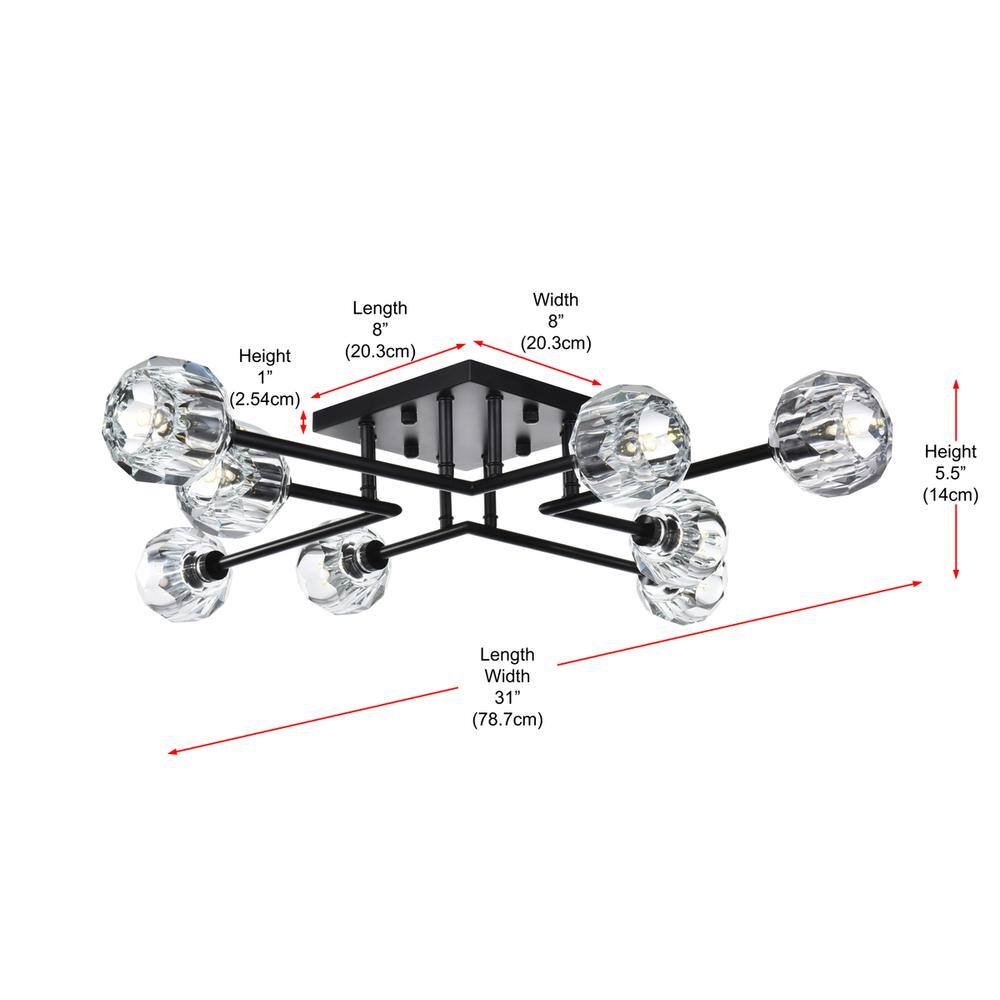 Height 1" (2.54cm)  
Length 8" (20.3cm)  
Width 8" (20.3cm)  
Height 5.5" (14cm)  
Length Width 31" (78.7cm)