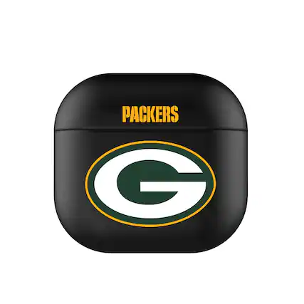 Front. Keyscaper - Green Bay Packers Green Bay Packers Insignia AirPods 4th Generation Case Cover - No Size - Black.