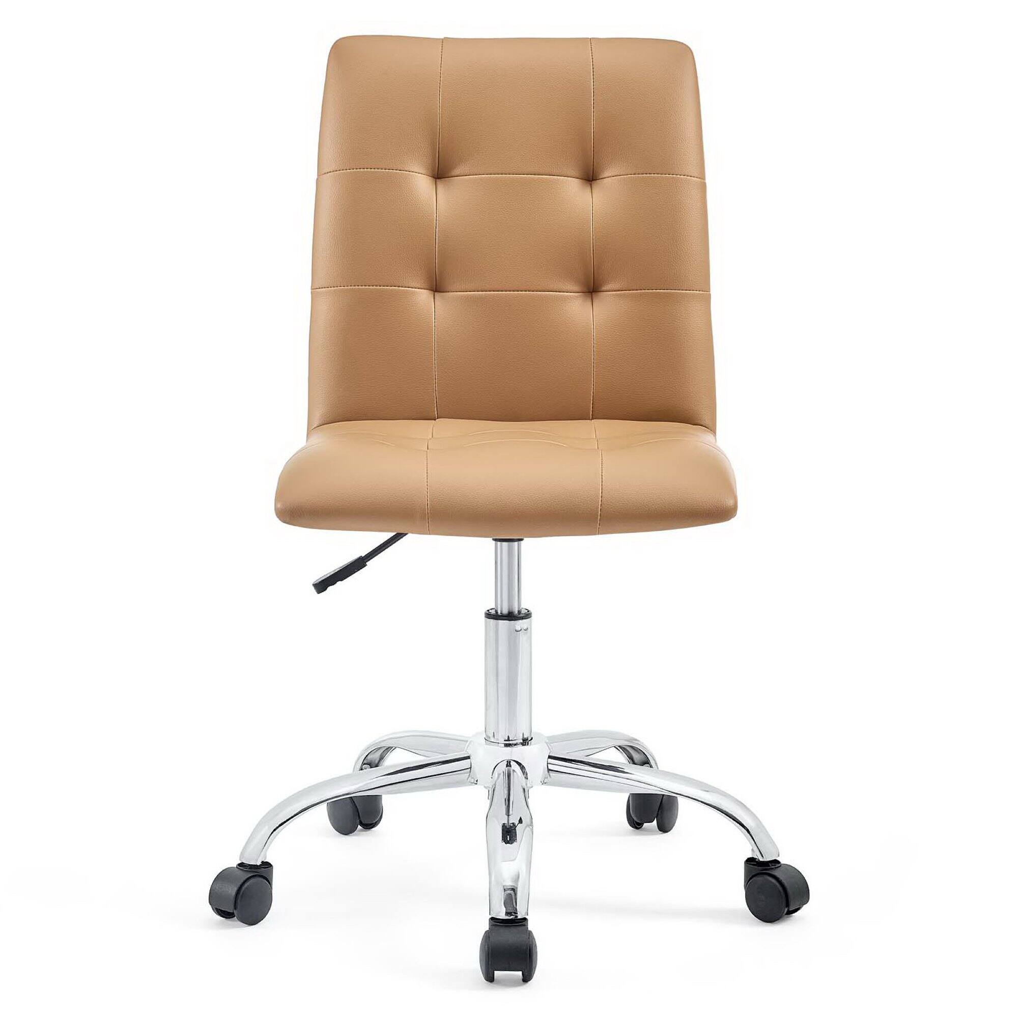 Back. Modway - Prim Armless Mid Back Office Chair by Modway - Brown.