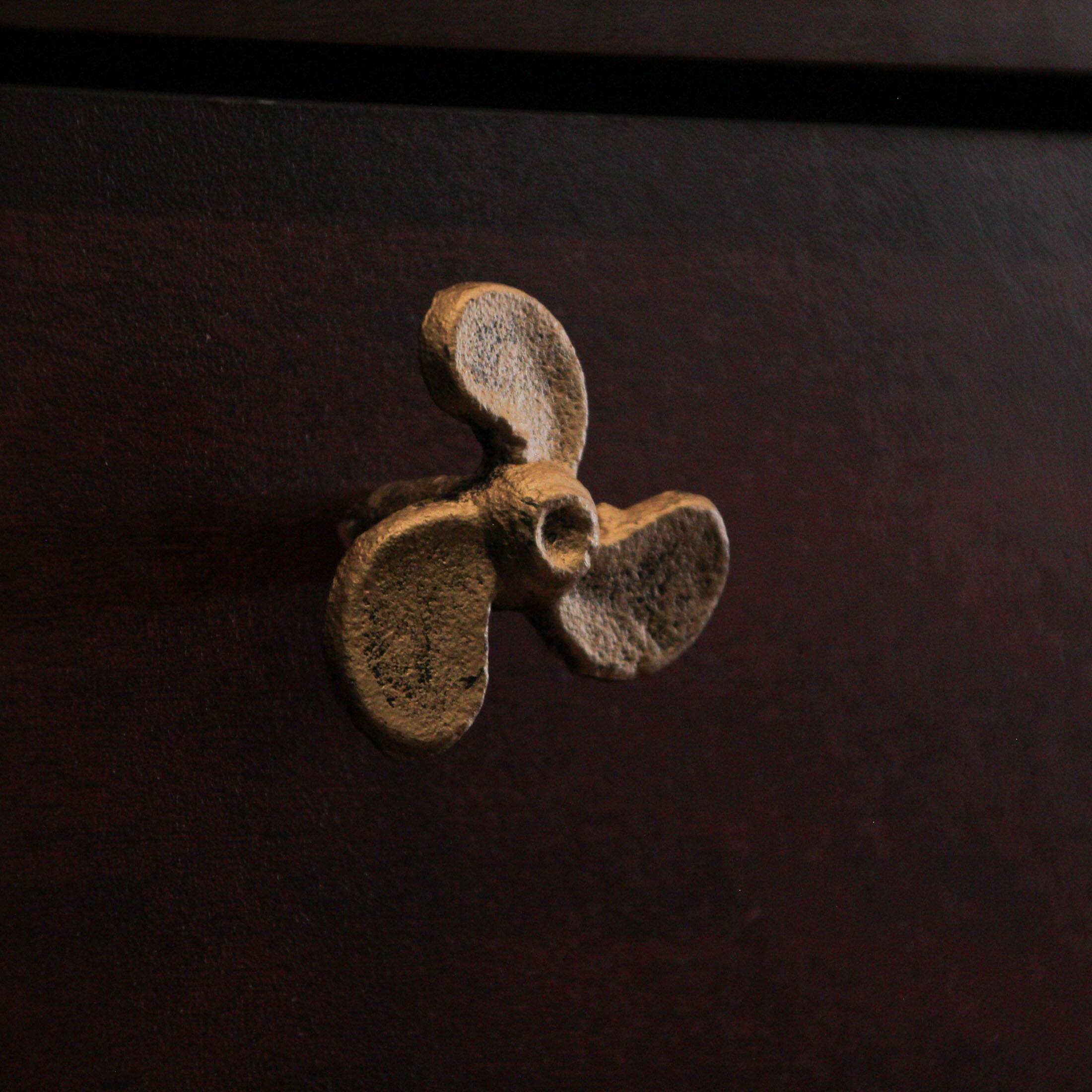Alt View 6. Zeckos - Set of 6 Gold Boat Propeller Drawer Pulls – Nautical Charm for Cabinets - Gold.