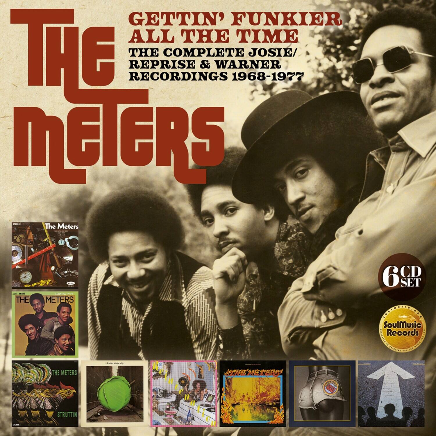 The Meters  
GETTIN' FUNKIER ALL THE TIME  
THE COMPLETE JOSIE/REPRISE & WARNER RECORDINGS 1968-1977  
6 CD SET  
SoulMusic Records