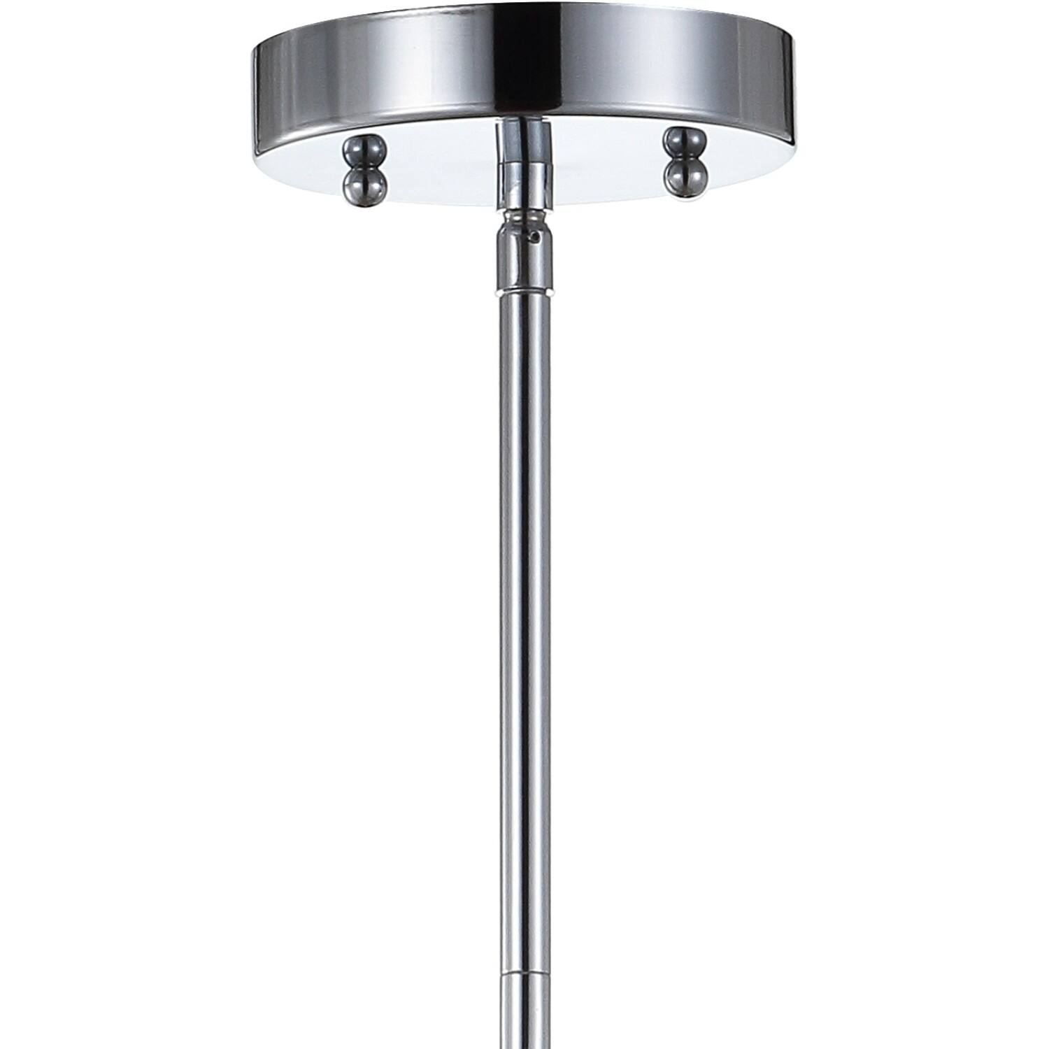 Alt View 5. Jonathan Y - Avah 17" Metal/Crystal Adjustable LED Drop Chandelier, Chrome - Chrome.