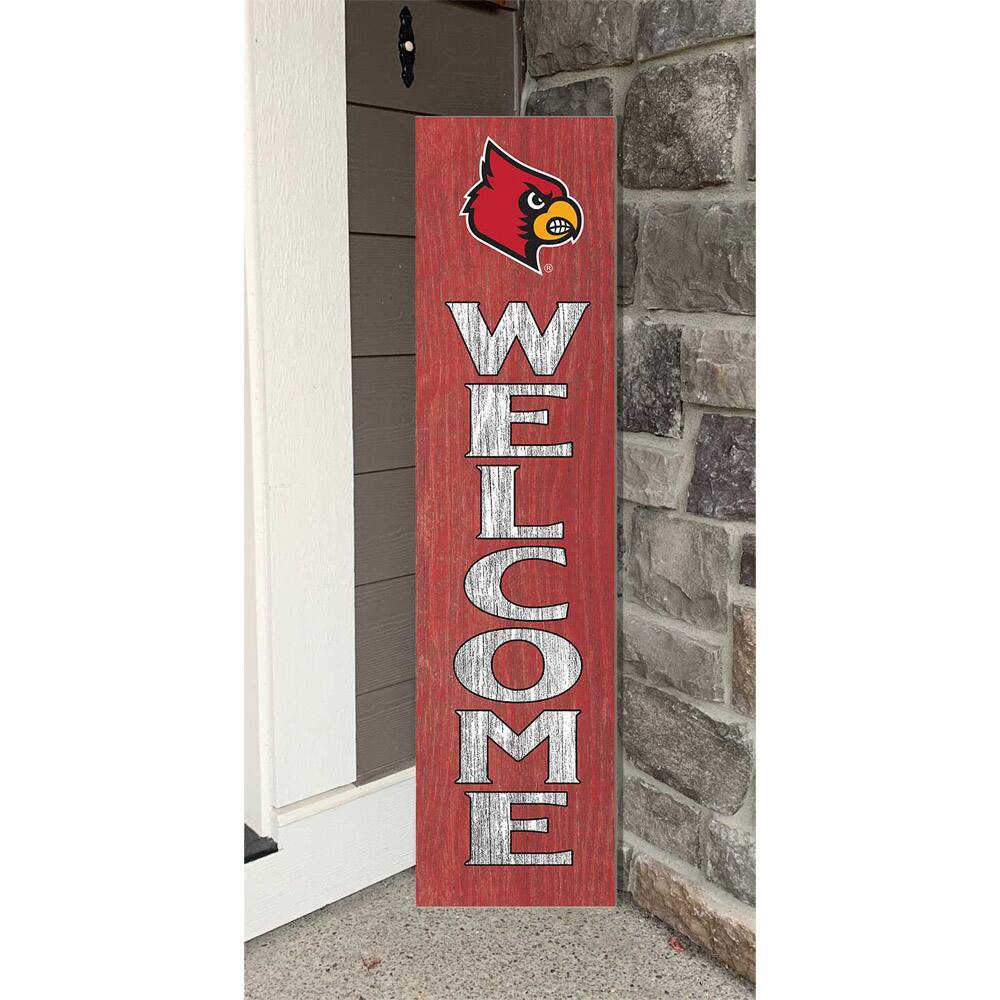 Alt View 1. Jardine - Louisville Cardinals 12'' x 48'' Welcome Leaner - Red.
