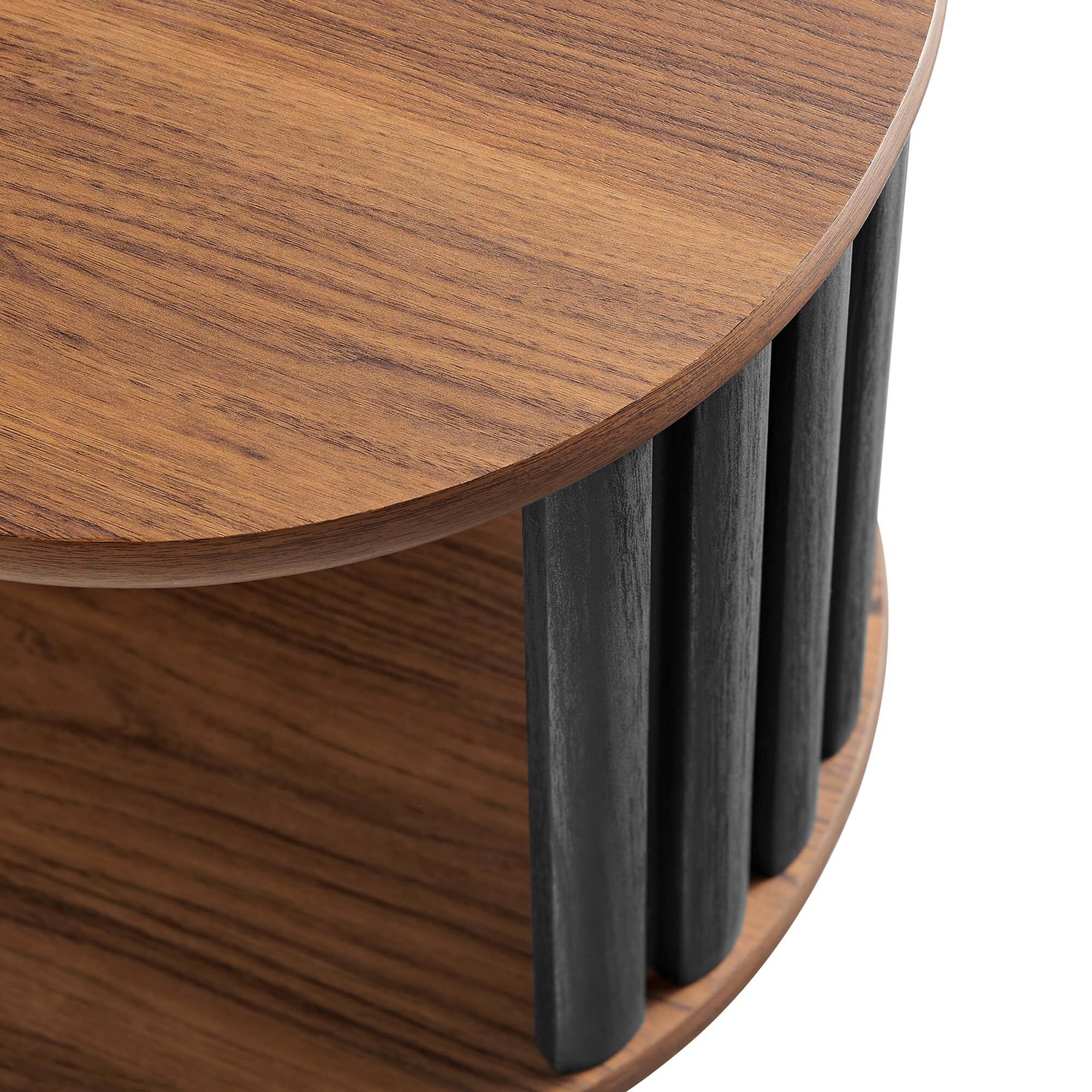 Alt View 5. Modway - Fortitude Side Table by Modway - Walnut Black.