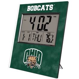 Keyscaper - Ohio Bobcats Cross Hatch Digital Desk Clock - Multicolor