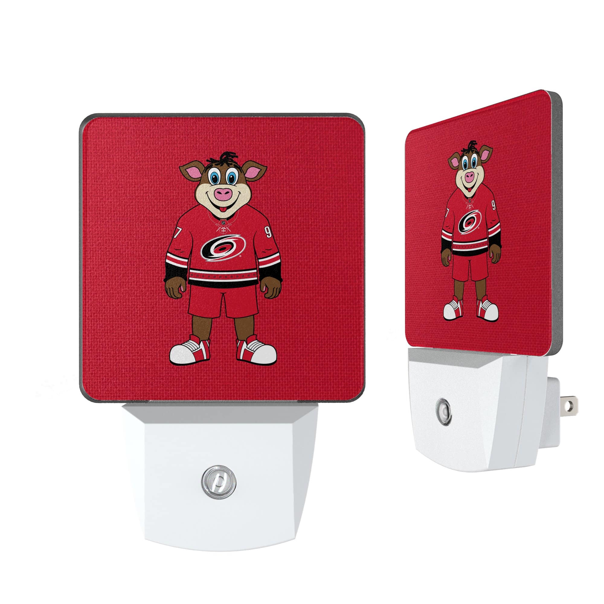 Keyscaper - Carolina Hurricanes 2-Pack Solid Design Mascot Nightlight Set - White
