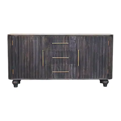 Front. Artisan Furniture - Artisan Furniture Solid Wood Savoy Sideboard - Carbon Ash.